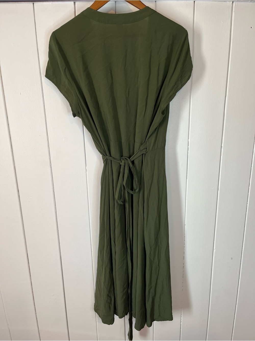 Old Navy Olive Green Maxi Wrap Dress. Size XL. - Picture 6 of 6
